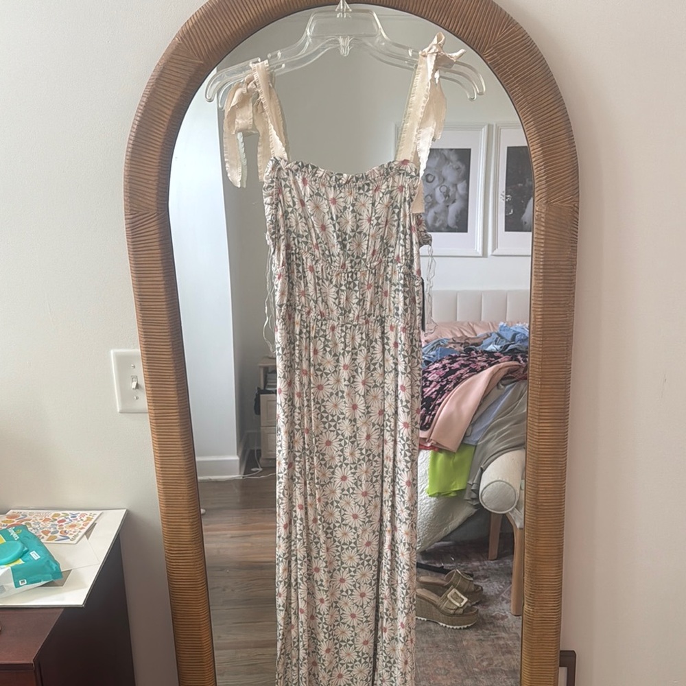 As U Wish Floral Maxi Dress - Cream and Pink